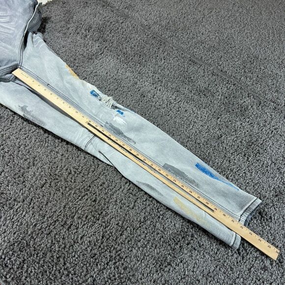 Switch Jeans Mens 40x32 Slim Taper Fit Distressed Painted Graphic Streetwear - Picture 6 of 8